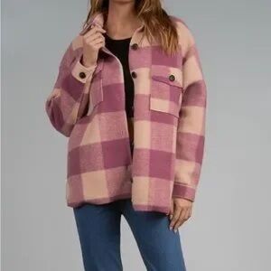 NWT Elan Women's Pink and Cream Jacket, size Medium